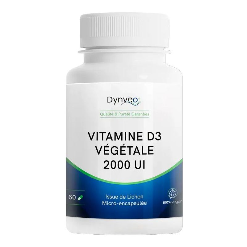 Vitamine D3 végétale - 2000 UI - 60 gélules - Dynveo