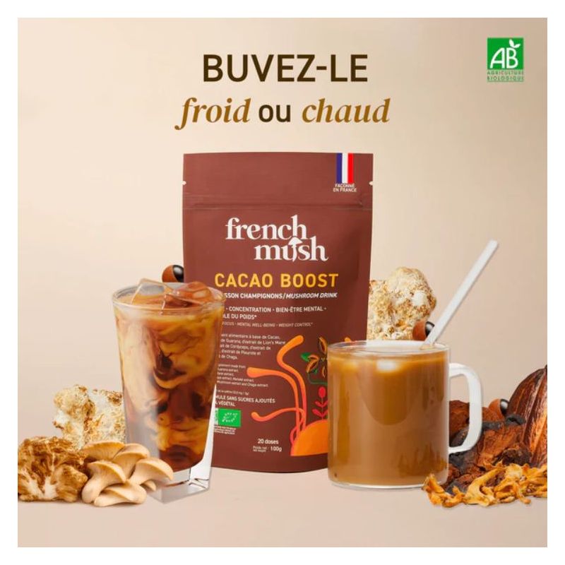Cacao Boost - boisson au Champignons - 20 doses