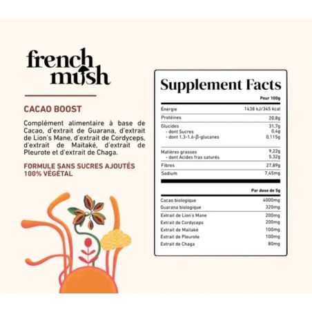 Cacao Boost - boisson au Champignons - 20 doses