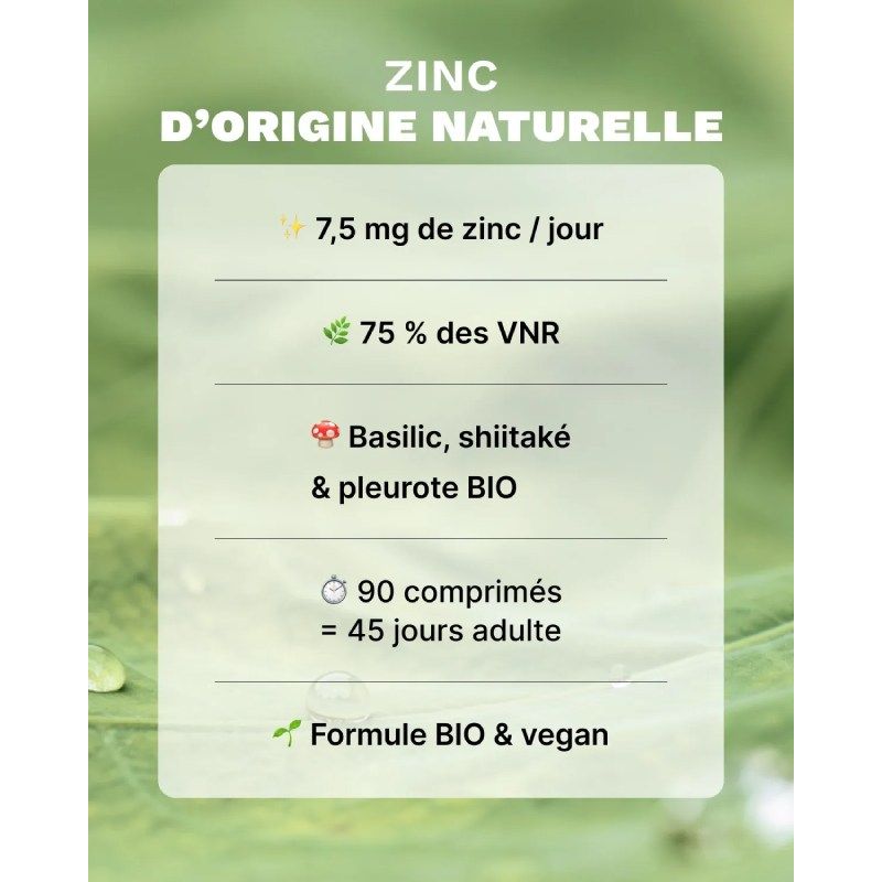 Zinc BIO - 90 comprimés - Cure 45 jours