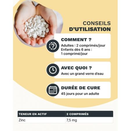 Zinc BIO - 90 comprimés - Cure 45 jours