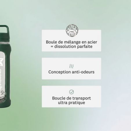 Shaker à protéines en verre - GreenShaker 2.0