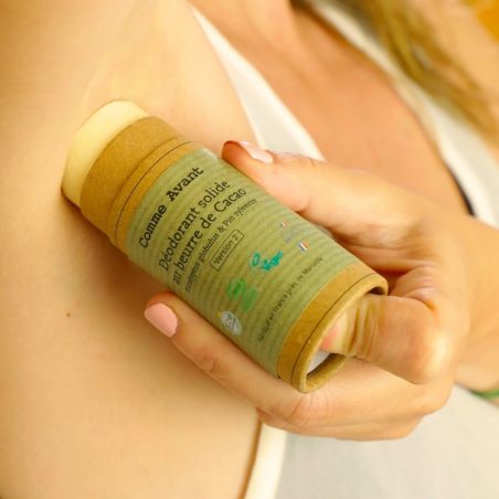 Déodorant solide naturel au beurre de cacao Comme Avant parfum Eucalyptus et Pin Sylvestre