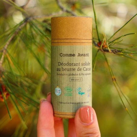 Déodorant naturel, solide et bio Comme Avant, Eucalyptus et Pin Sylvestre