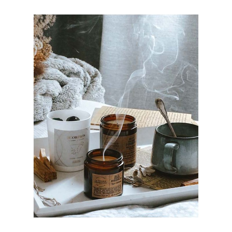 Bougie naturelle parfumée N°11 Envolée Sauvage - Fleur de Lin & Feuille de Tabac