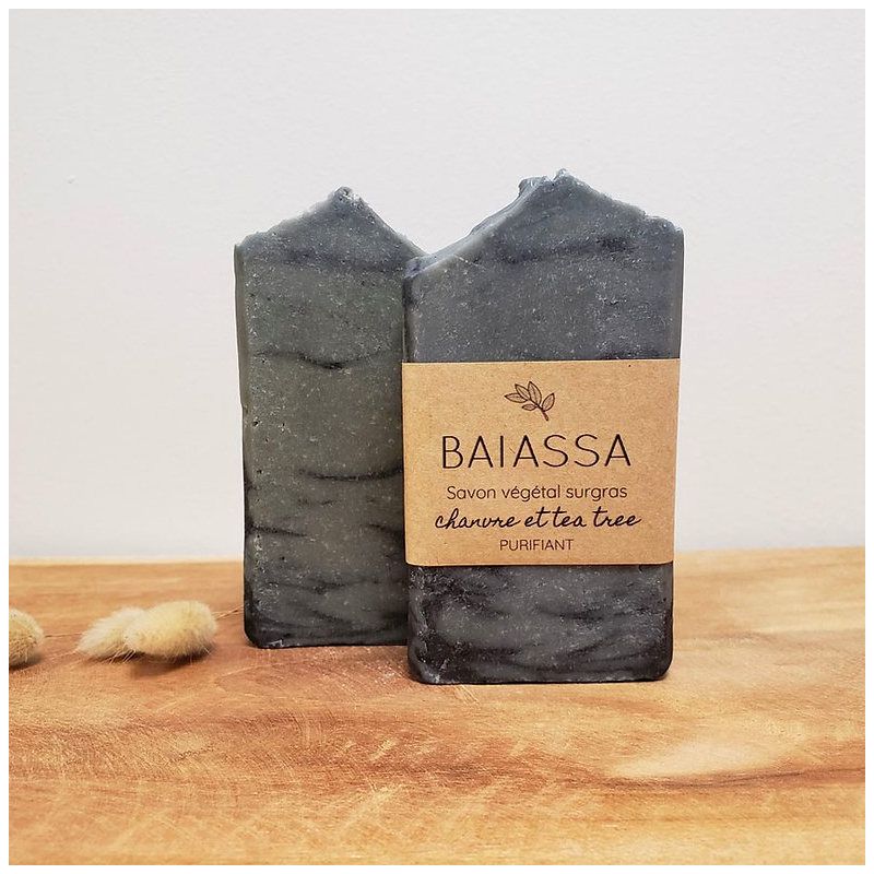 Savon artisanal surgras Purifiant au chanvre & tea tree - 100gr