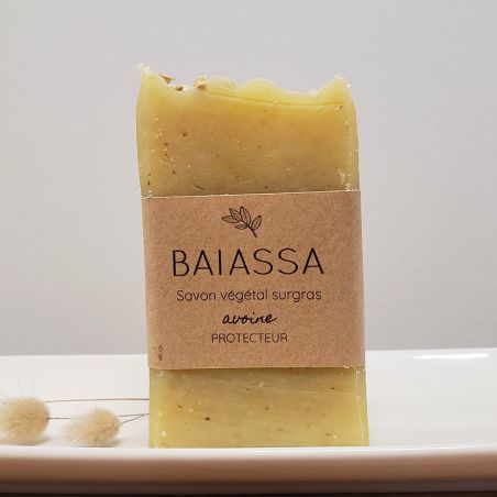 Savon artisanal surgras Protecteur au lait d'avoine - 100gr - Baïassa - Baïassa Savonnerie