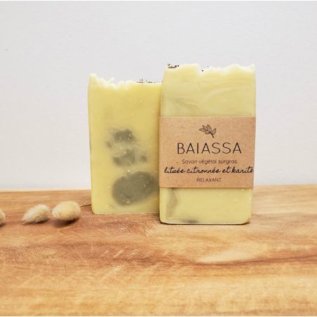 Savon artisanal surgras Relaxant au Karité et Litsée Citronnée - 100gr