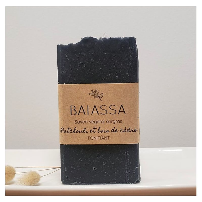 Savon artisanal surgras Tonifiant au Patchouli et Bois de Cèdre - 100gr - Baïassa