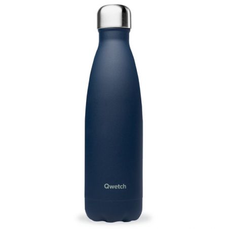 Qwetch Tasse Simple Paroi En Acier Inoxydable - Bleu Granit - 470 Ml