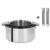 Set de 4 casseroles inox Mutine + 2 poignées amovibles Zénith