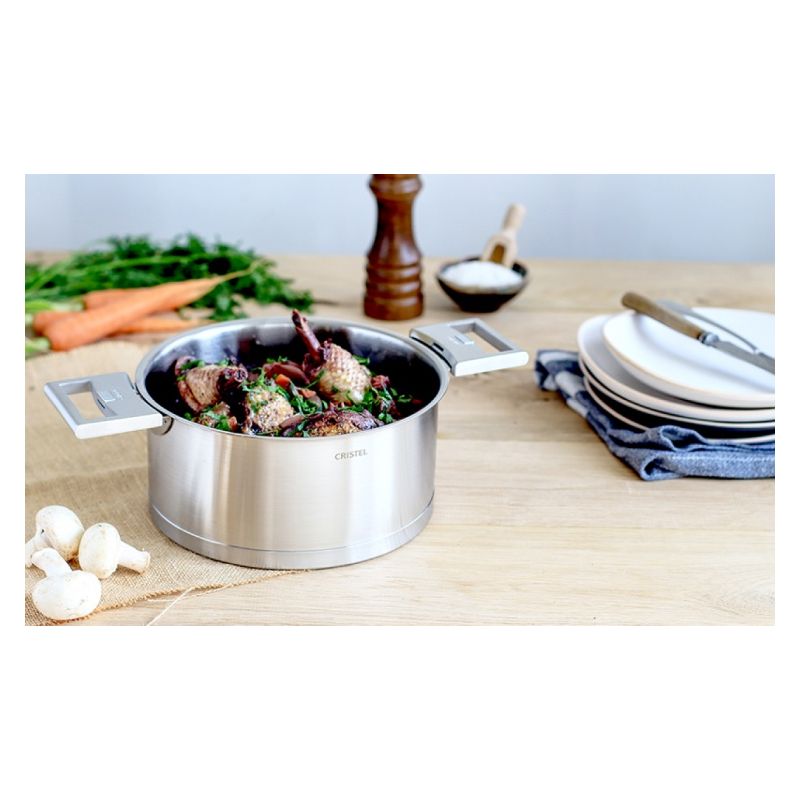 Faitout Inox Strate à poignée amovible