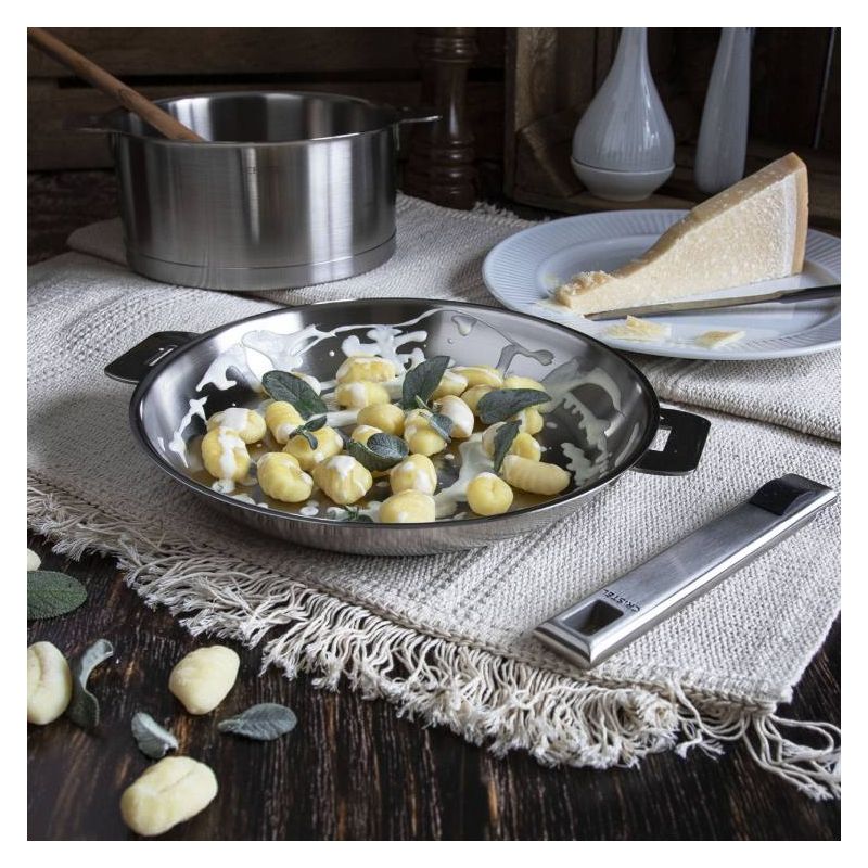 Poêle inox Strate avec poignée amovible