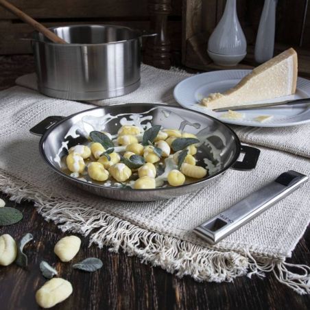 Poêle inox Strate avec poignée amovible