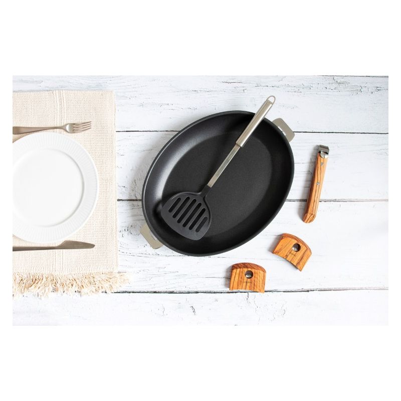 Poêle inox ovale avec anti-adhésif Exceliss+ Mutine