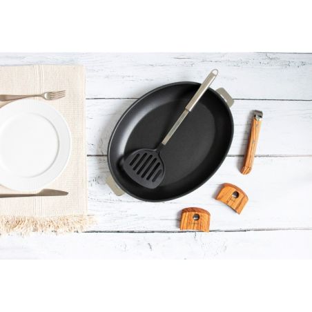 Poêle inox ovale avec anti-adhésif Exceliss+ Mutine