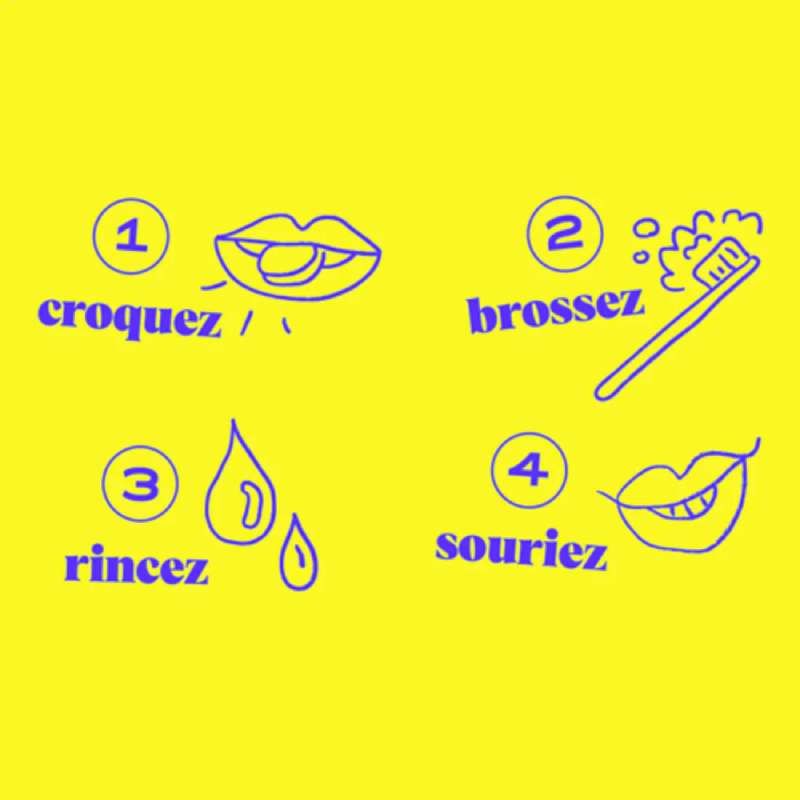 Dentifrice bio à croquer menthe fraîche - flacon 100 pastilles