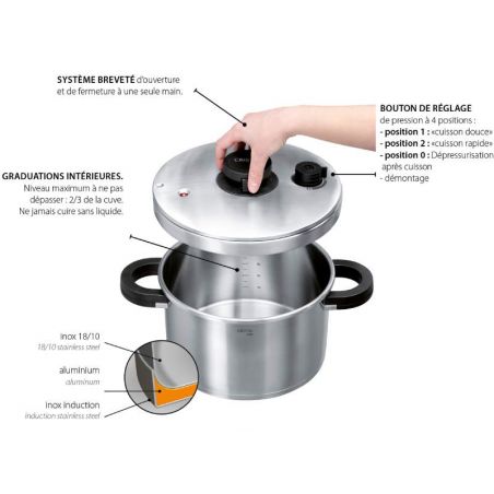 Autocuiseur Cristel Alto 9L en inox