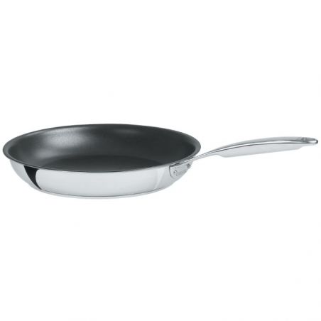 Poêle inox anti-adhésive Castel'Pro poignée fixe - Cristel
