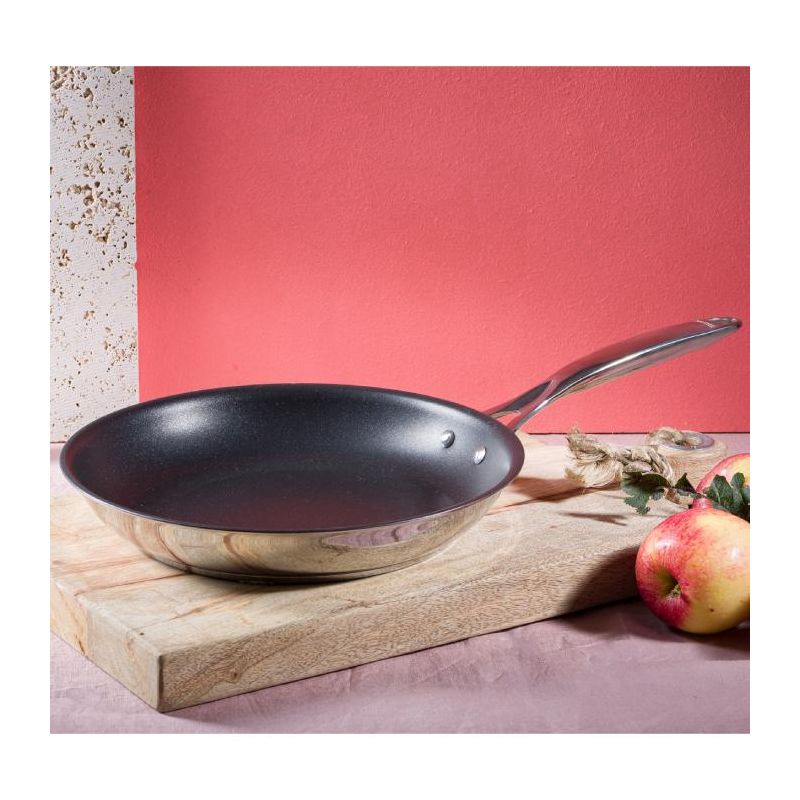 Poêle inox anti-adhésive Castel'Pro poignée fixe