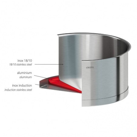 Marmite inox Strate amovible Cristel