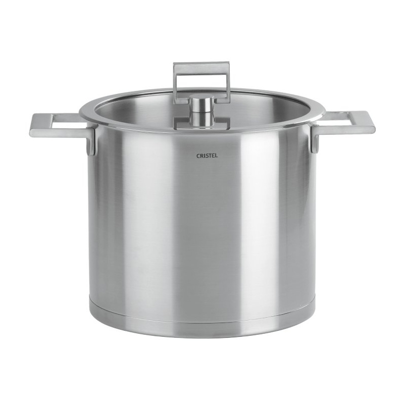 Marmite inox Strate fixe avec couvercle Cristel