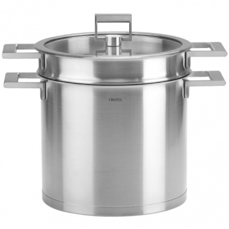 Marmite cuit-pâtes inox Strate avec couvercle Cristel - Cristel