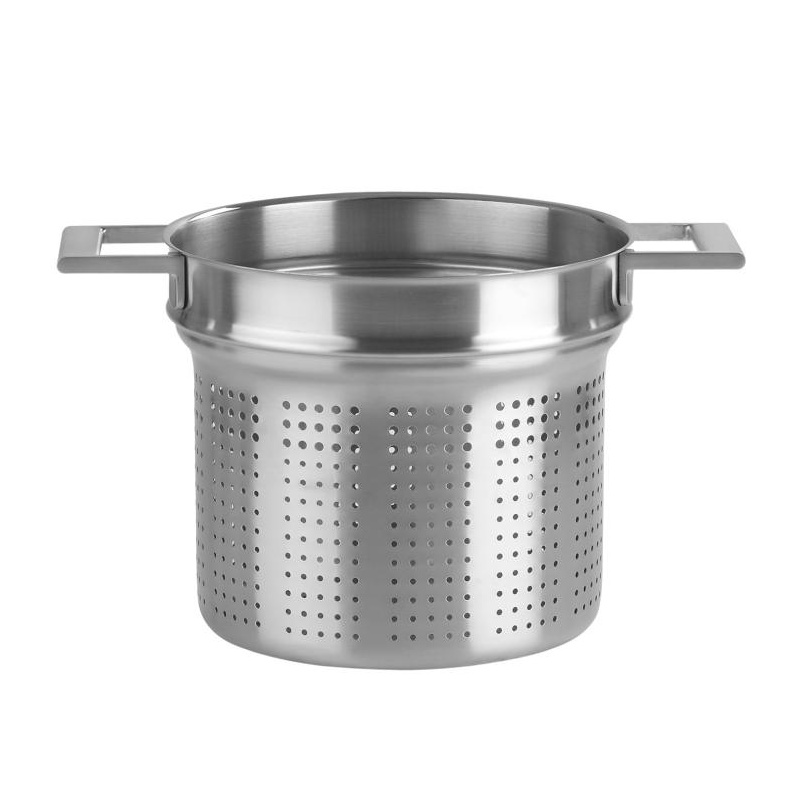 Marmite cuit-pâtes inox Strate avec couvercle Cristel