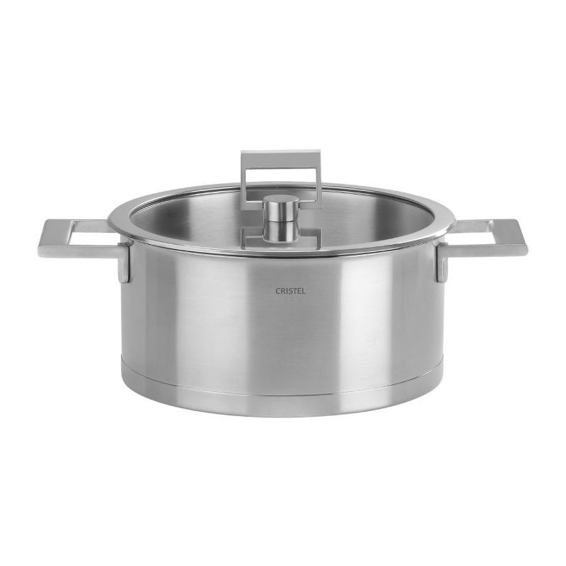 Faitout inox Strate fixe avec couvercle Cristel