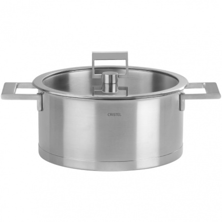 Faitout inox Strate fixe avec couvercle Cristel - Cristel