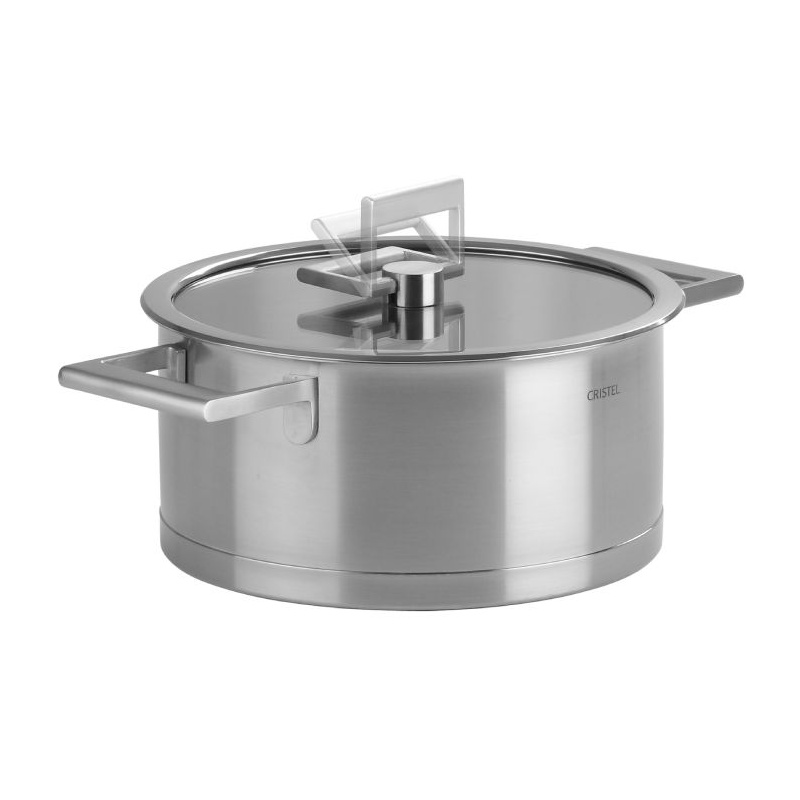Faitout inox Strate fixe avec couvercle Cristel