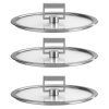 Set de 3 couvercles plats en verre Strate fixe