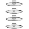 Set de 4 couvercles plats en verre Strate fixe Cristel
