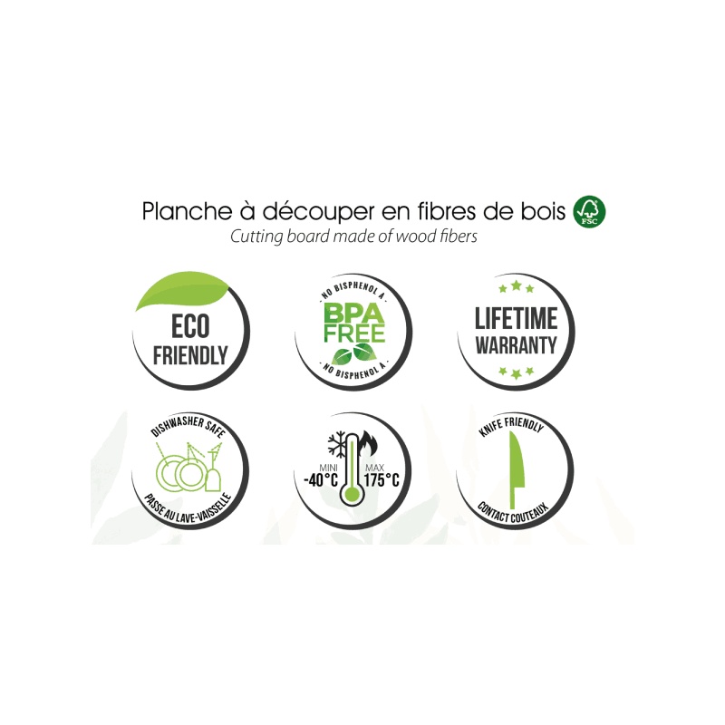 Planche à découper 23 x 23 cm Cristel