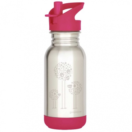 Gourde enfant inox Loopy Oiseaux 400 ml Gaspajoe - Gaspajoe