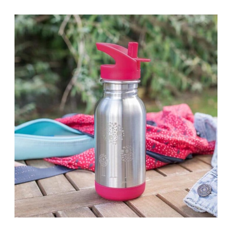 Gourde enfant inox Loopy Oiseaux 400 ml Gaspajoe