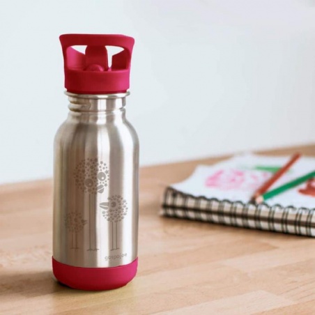 Gourde enfant inox Loopy Oiseaux 400 ml Gaspajoe
