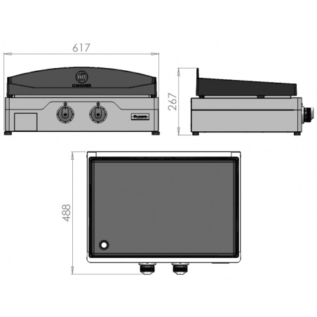 Plancha électrique Allure 260 Inox Le Marquier