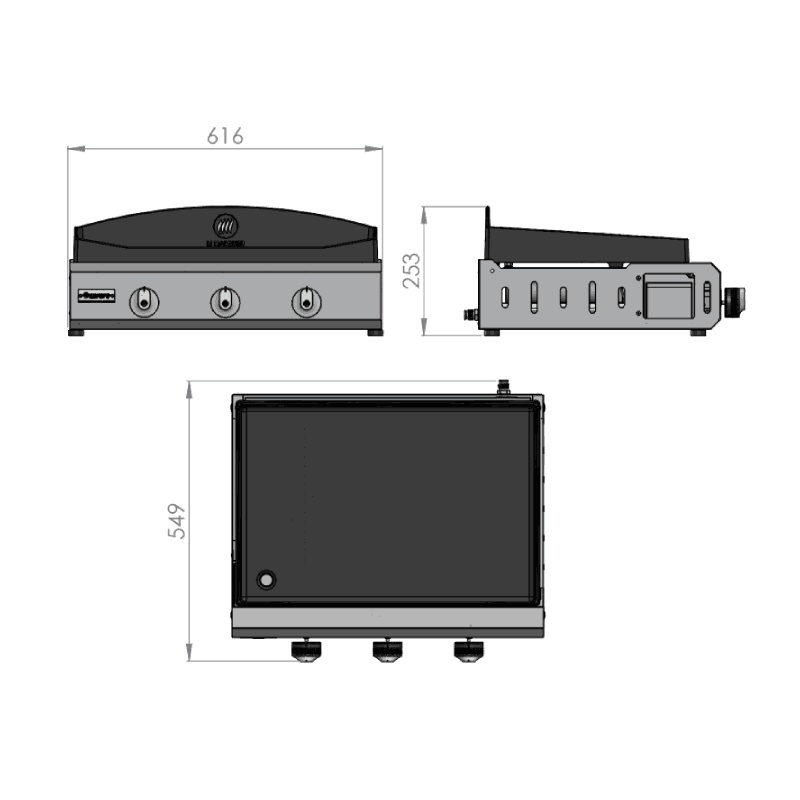 Plancha gaz Amalia 360 Inox Le Marquier