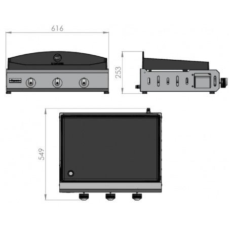 Plancha gaz Amalia 360 Inox Le Marquier