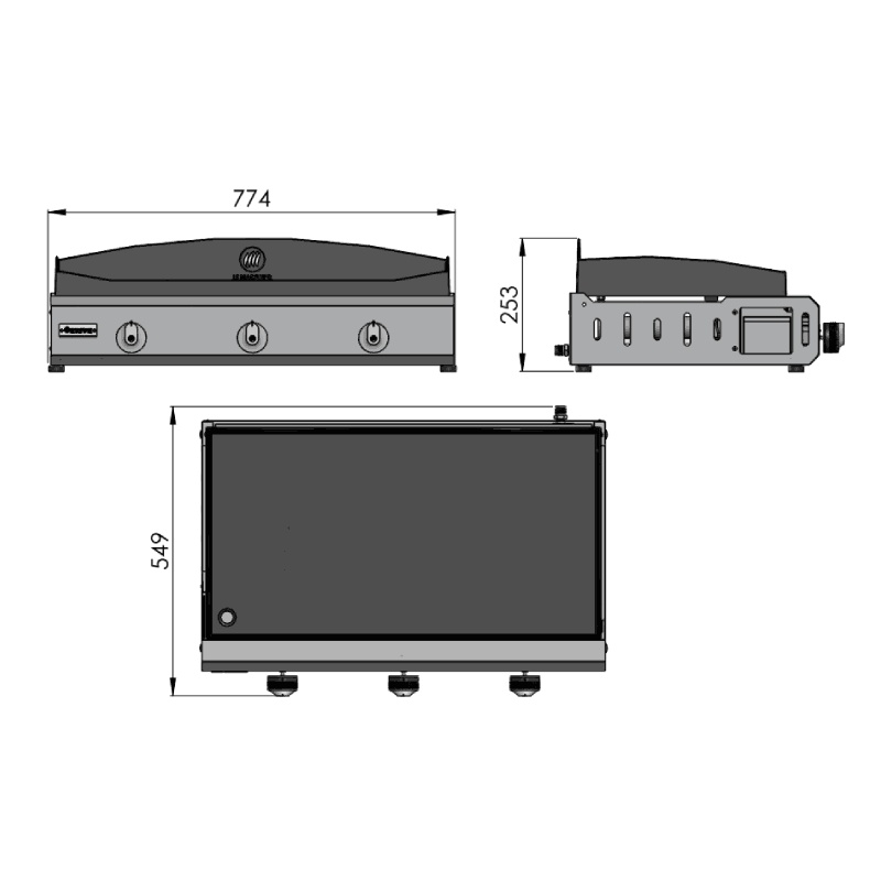 Plancha gaz Amalia 375 Inox Le Marquier