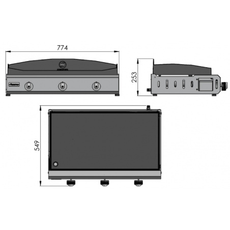 Plancha gaz Amalia 375 Inox Le Marquier