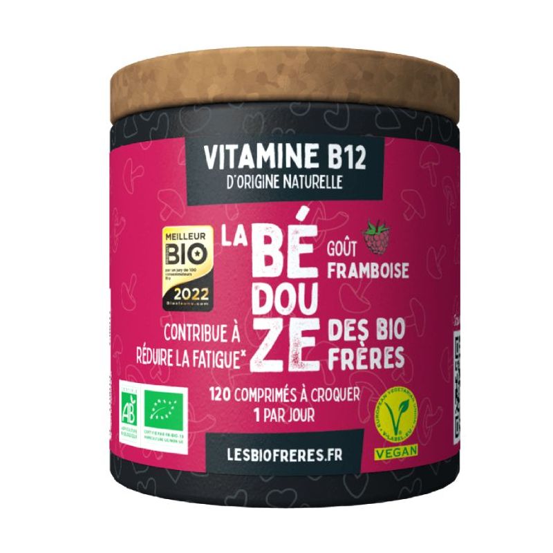 Vitamine B12 goût Framboise - 120 comprimés à croquer