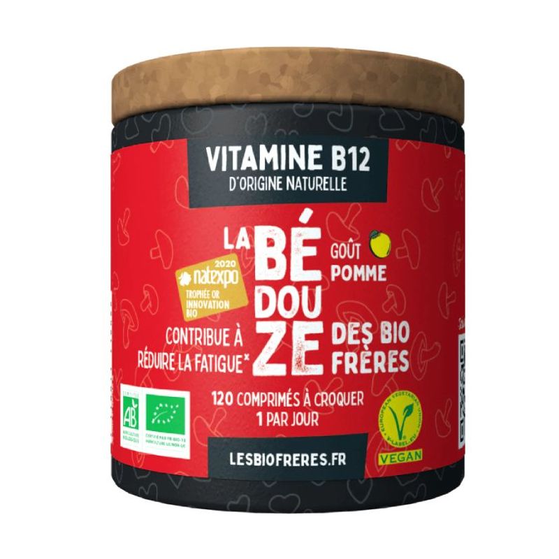 Vitamine B12 bio goût Pomme - 120 comprimés à croquer
