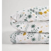 Housse de couette en Coton Bio pour lit 1 personne Yukari - 140 x 150 cm Kadolis