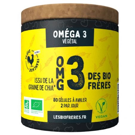 Oméga 3 bio - 80 gélules - Les Bio Frères