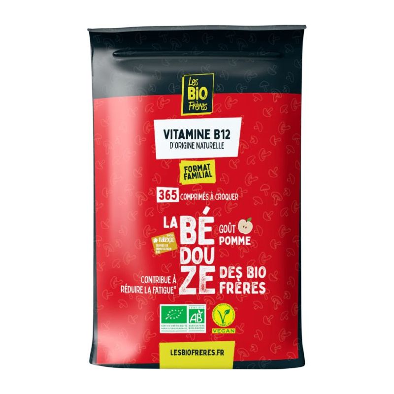 Vitamine B12 bio goût Pomme - 365 comprimés à croquer