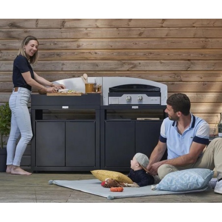 Cuisine extérieure - 2 éléments avec crédences - Noire Le Marquier