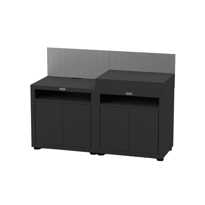 Cuisine extérieure - 2 éléments avec crédences - Noire Le Marquier