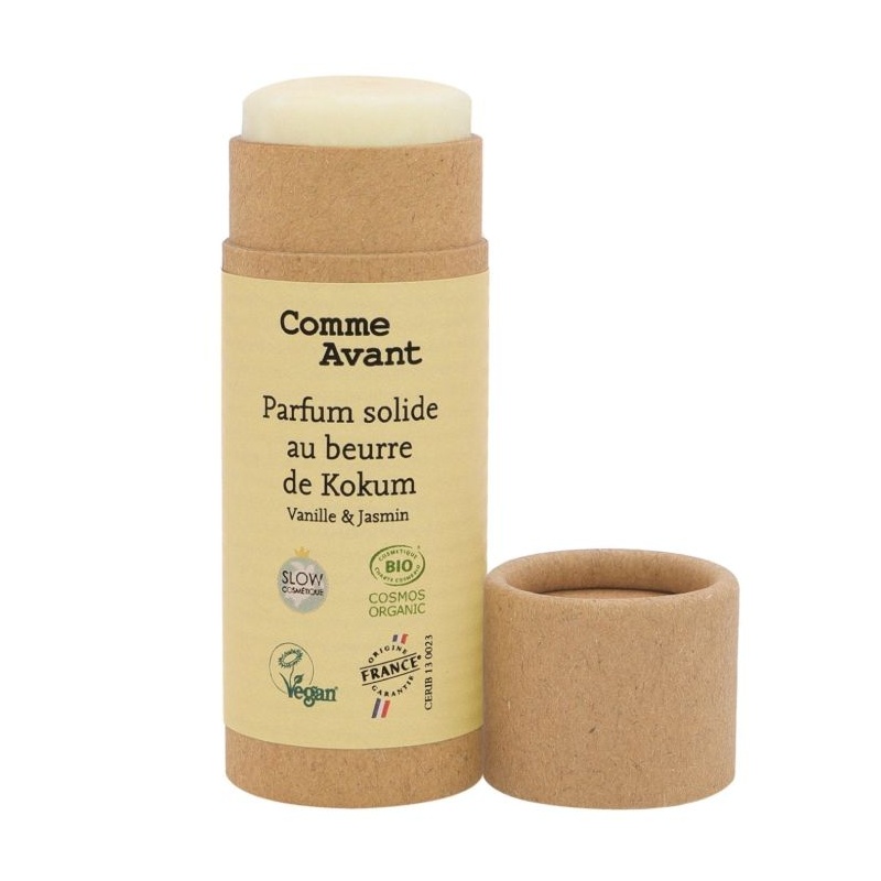 Parfum solide naturel au beurre de Kokum Vanille et Jasmin Comme Avant
